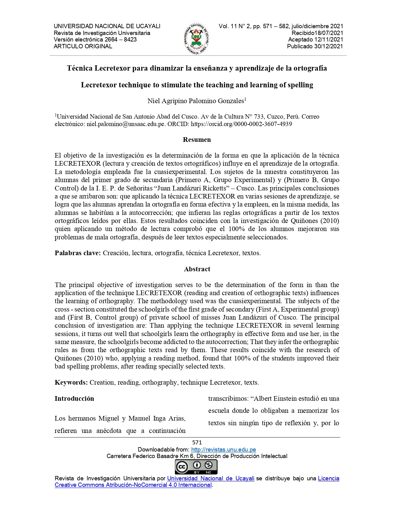 Técnica Lecretexor para dinamizar la enseñanza y aprendizaje de la ortografía